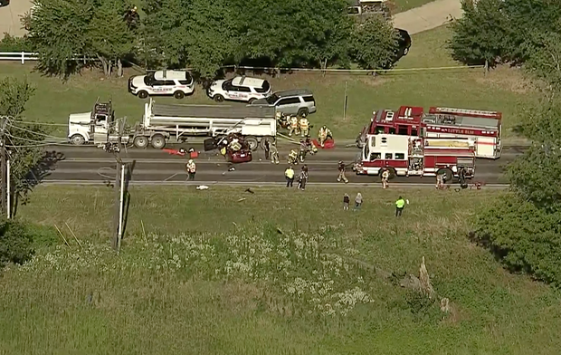 Car and gravel truck crash in Providence Village 