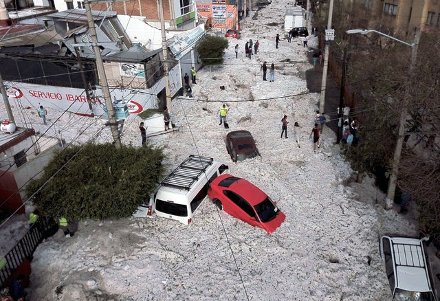 TOPSHOT-MEXICO-WEATHER-HAIL