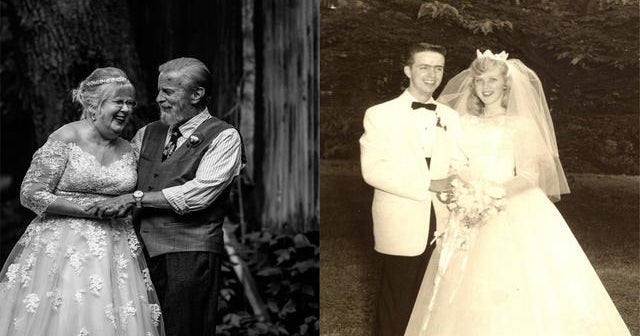 couple-married-for-60-years-takes-new-wedding-photos-cbs-news