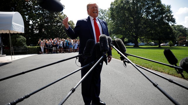 U.S. President Trump departs for travel to New Jersey at the White House in Washington 