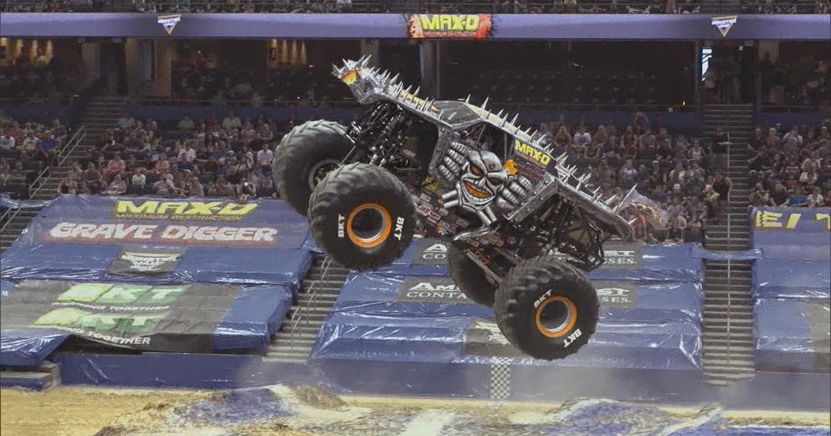 Learning how to drive a monster truck CBS News