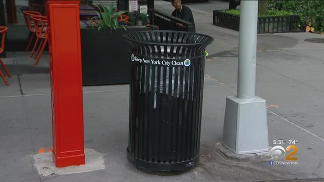 New York Rangers Trash Can