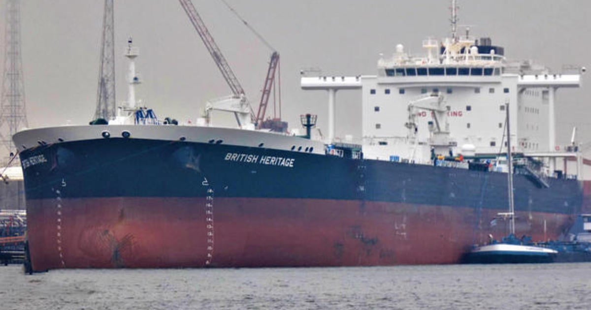 UK says Iranian boats tried to block a British oil tanker - CBS News