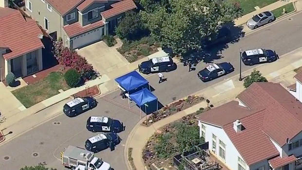 Aerial View of Police Investigating a Homicide on Montecito Dr. in San Jose July 12, 2019 