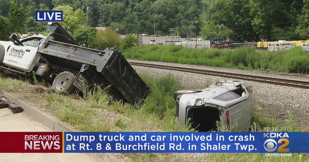 Car Over The Hillside After TwoVehicle Crash In Shaler CBS Pittsburgh