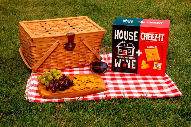 Wine and Cheez It 