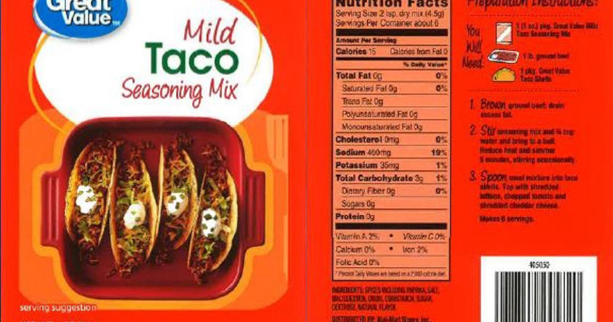 Great Value Reduced Sodium Taco Seasoning Mix, 1 oz