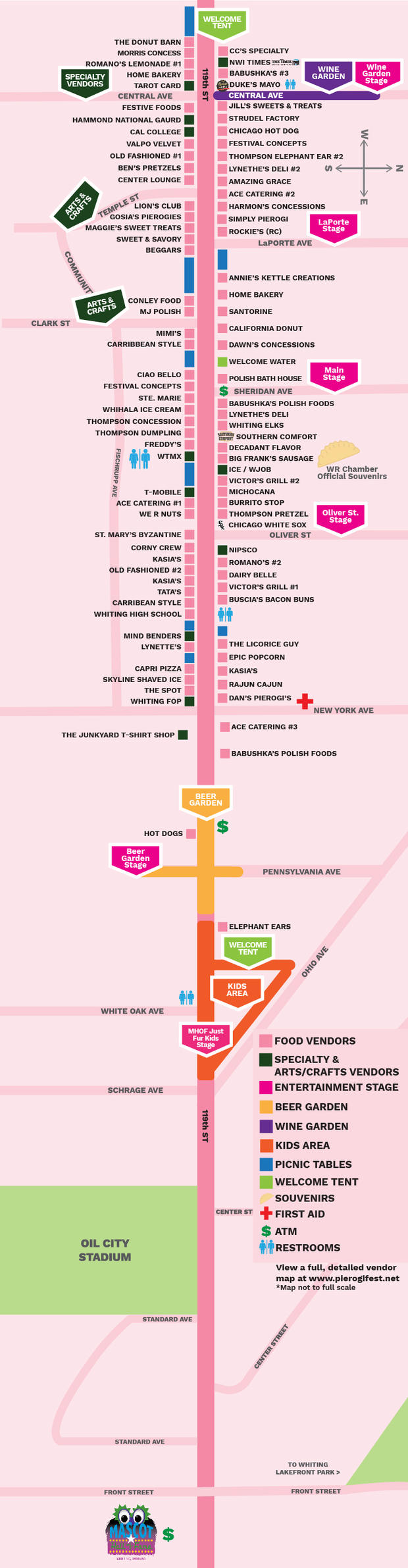 Pierogi Fest Map 