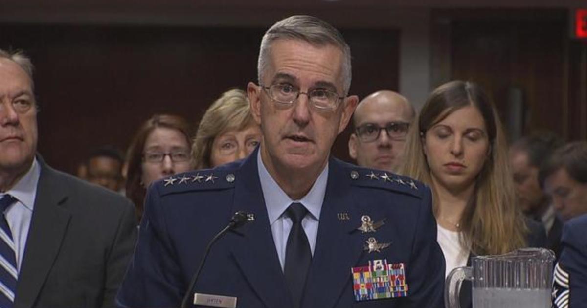 Gen. John Hyten denies allegations of sexual misconduct at confirmation hearing - CBS News