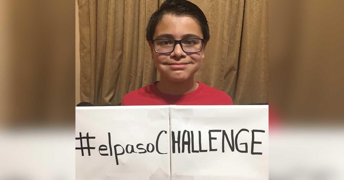 El Paso shooting: 11-year-old boy Ruben Martinez and mom start "El Paso Challenge" to encourage 20 random acts of kindness to heal and honor victims - CBS News
