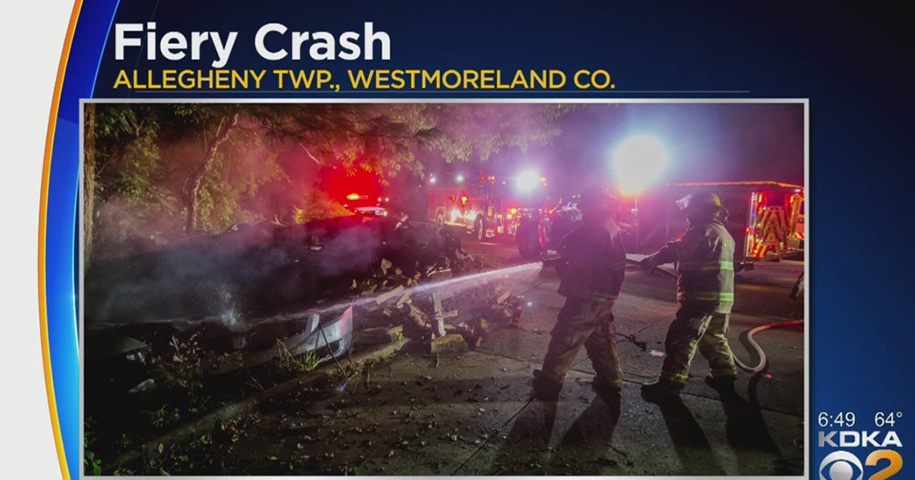 1 Person Hospitalized After Fiery Crash In Allegheny Twp. CBS Pittsburgh