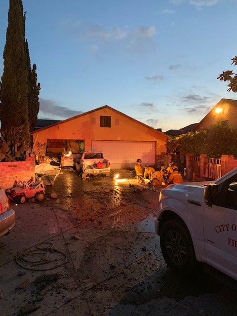 Scene of the crash in Manteca 