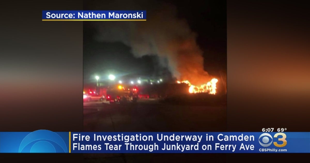 Officials Investigating Junkyard Fire In Camden CBS Philadelphia