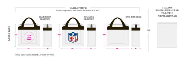 MINNESOTA VIKINGS SEASON TICKET HOLDER CLEAR STADIUM BAG