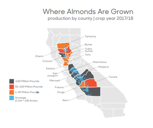 Where Almonds Are Grown 