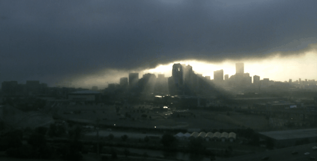 clouds over Denver