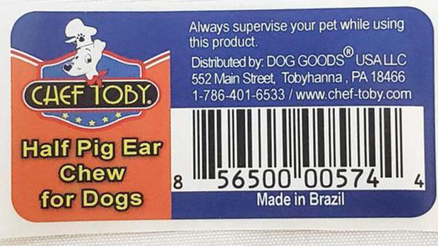 chef toby pig-ear recall 