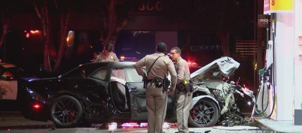 Pursuit Ends In Fiery Wreck At Palms Gas Station 