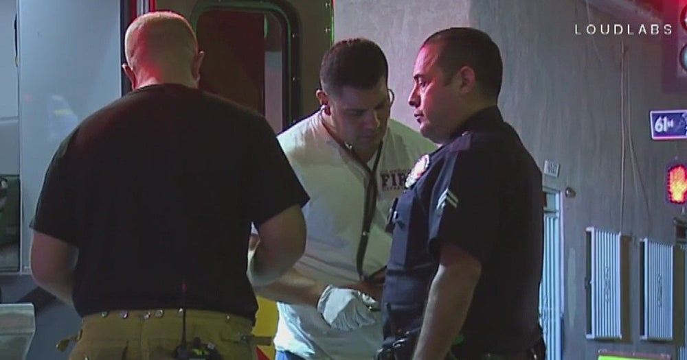 Van Plows Into LAPD Officer Conducting Traffic Stop - CBS Los Angeles