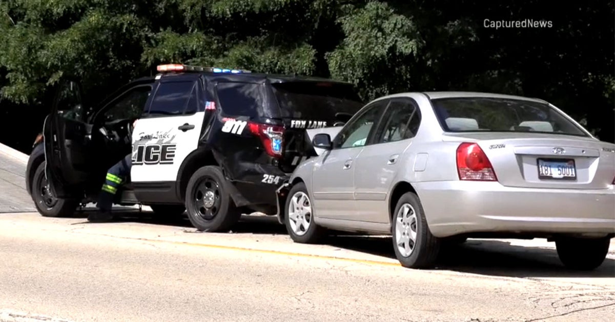 Fox Lake Police Officer Injured When Vehicle Hits His Squad Car CBS
