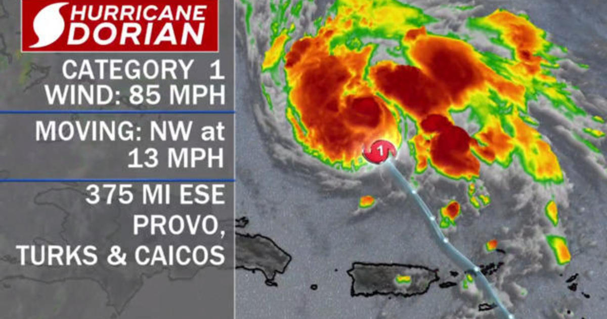 Hurricane Dorian Heads Toward Florida Gaining Strength Cbs News 8078