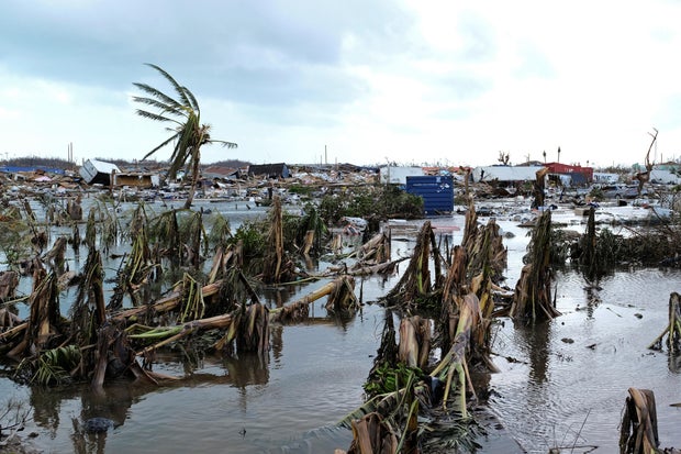 Damage in the aftermath of Hurricane Dorian in Marsh Harbour