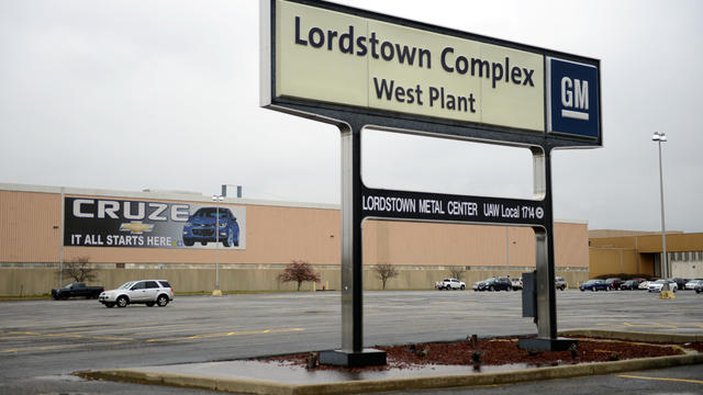 A view of the entrance to the West Plant of the General Motors Lordstown Complex assembly plant in Warren 