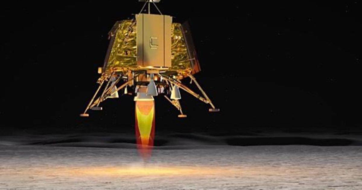 Moon landing: India's Chandrayaan-2 spacecraft poised for historic landing  at south pole of moon today - live stream - CBS News