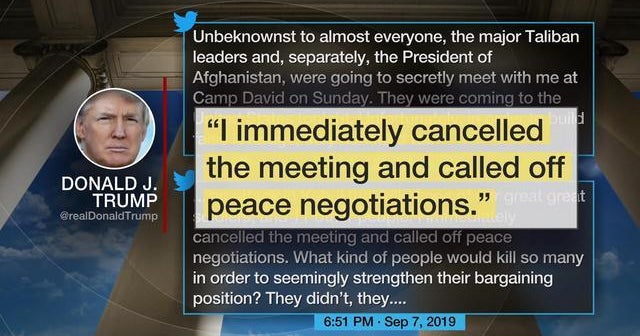Trump calls off secret talks with Taliban
