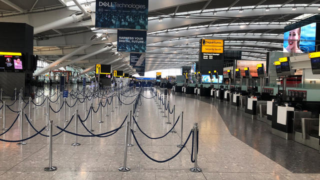 Heathrow Airport's T5 sits empty after strike action by BA pilots in London 