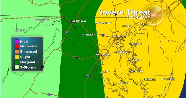 Maryland Weather: Severe Storms Possible Thursday Afternoon, Evening ...