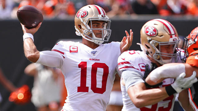 Garoppolo Throws 3 TDs, 49ers Roll Over Bengals 41-17 - CBS San