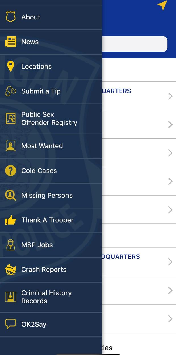 Michigan State Police App 