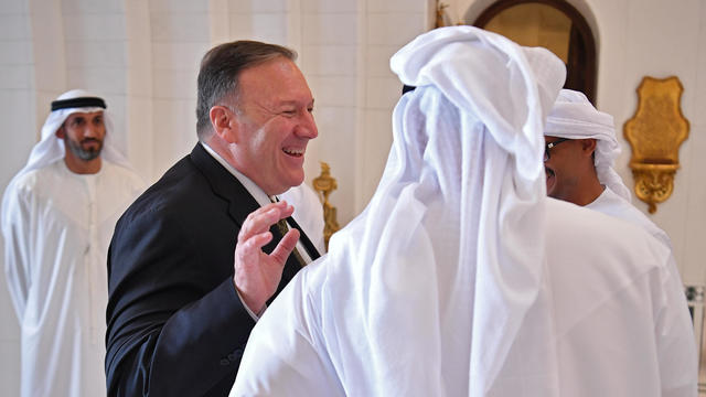 U.S. Secretary of State Mike Pompeo takes part in a meeting with Abu Dhabi Crown Prince Mohammed bin Zayed al-Nahyan in Abu Dhabi 