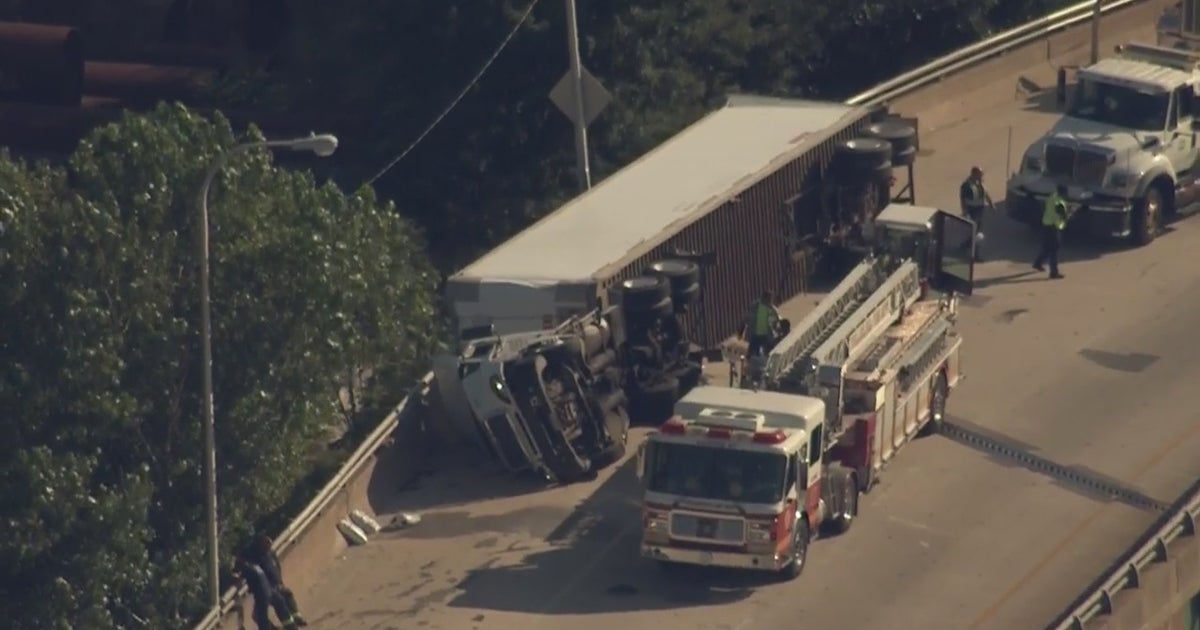 Overturned Tractor-Trailer Closes I-95 North Ramp In South Philadelphia ...