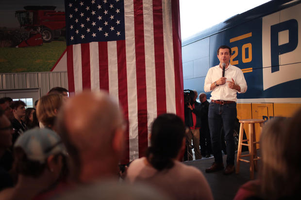 Democratic Presidential Candidate Pete Buttigieg Goes On Four Day Bus Campaign Swing Through Iowa 
