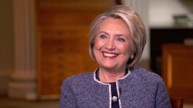 Hillary Clinton is seen in an interview airing on CBS' "Sunday Morning" September 29, 2019. 