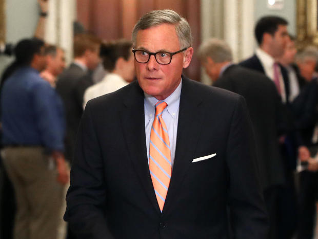 Senate Intelligence Committee Chairman Richard Burr leaves the Republican weekly policy luncheon on Capitol Hill June 4, 2019, in Washington. 