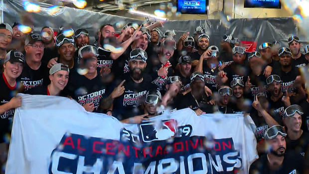 Twins Celebrate Clinching AL Central Title 