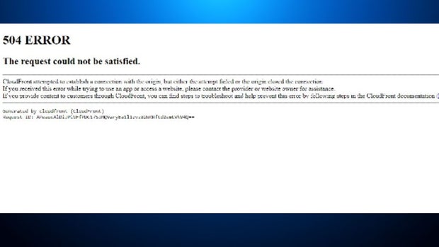 PG&E New Website Error Message
