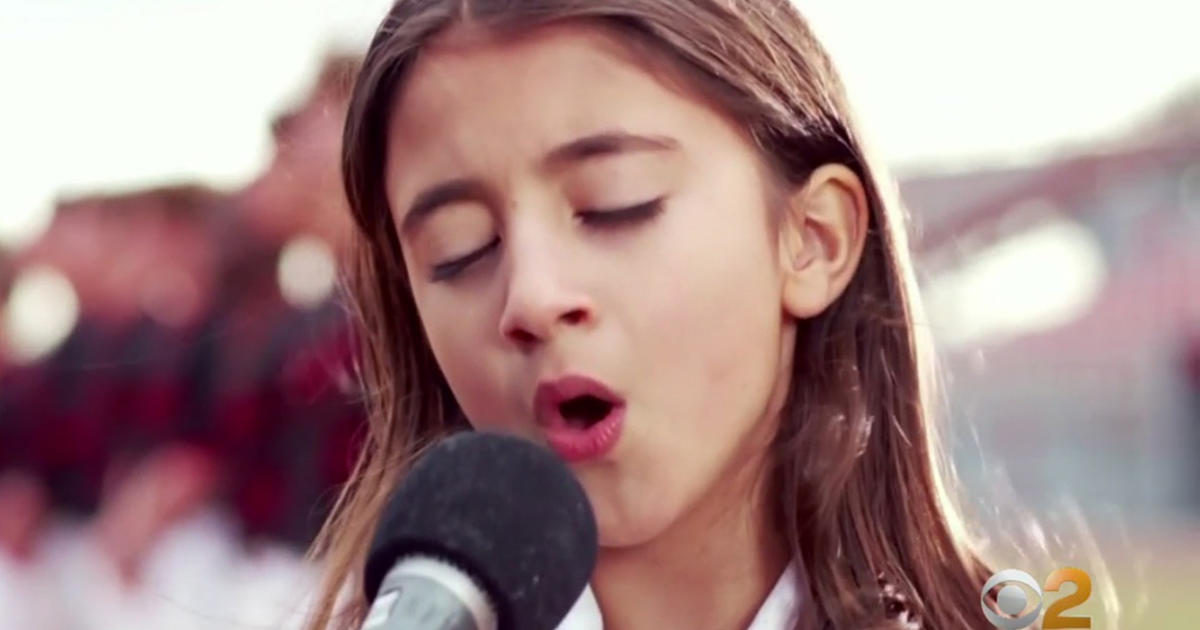 Meet The Little Girl With The Big Voice Behind CBS2's National Anthem