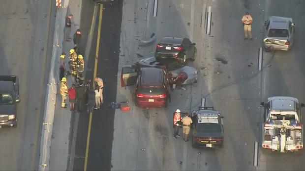 Multivehicle Pileup Snarls Traffic On 5 Freeway In Mission Viejo 