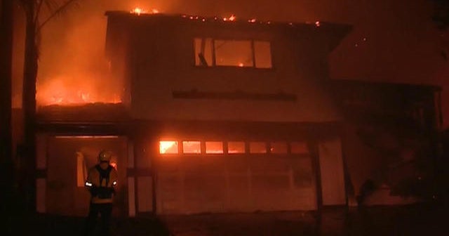 Massive wildfires rage across Southern California - CBS News