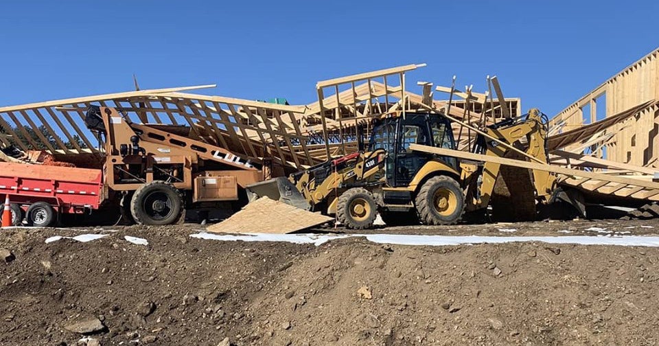Building Under Construction Collapses In Bailey CBS Colorado