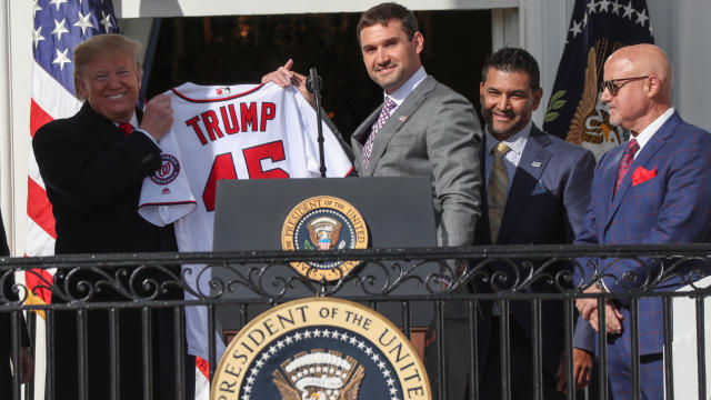 U.S. President Trump welcomes the 2019 World Series champion Washington Nationals at the White House in Washington 