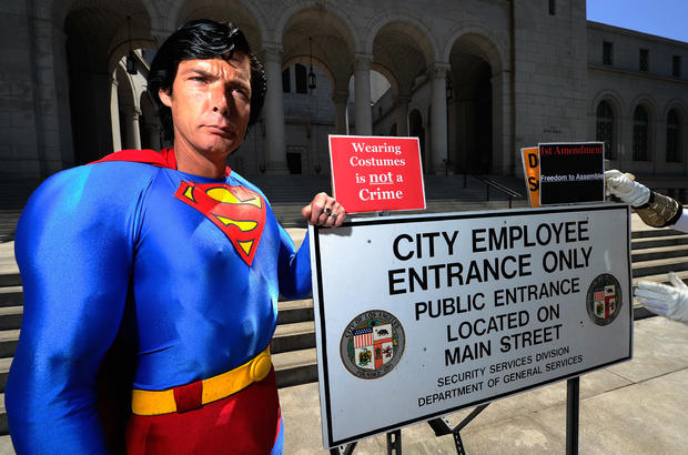 Hollywood Blvd Character Impersonators Protest Ban Against Them 