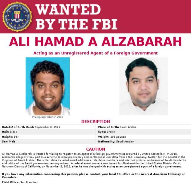 Ali Hamad A Alzabarah Wanted Poster 