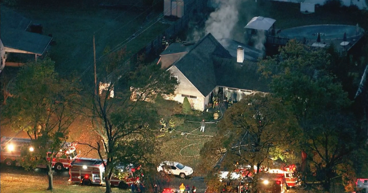 Fire Crews In Bucks County Battle Early Morning House Fire - CBS ...