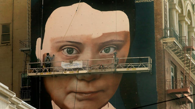 APTOPIX Greta Thunberg Mural 