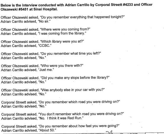 Police Report Interview 1 